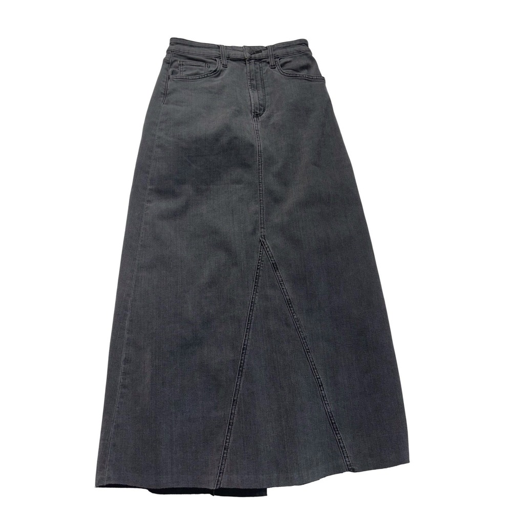 NWT‎ Joe's black maxi denim skirt 26 Amelia raw hem